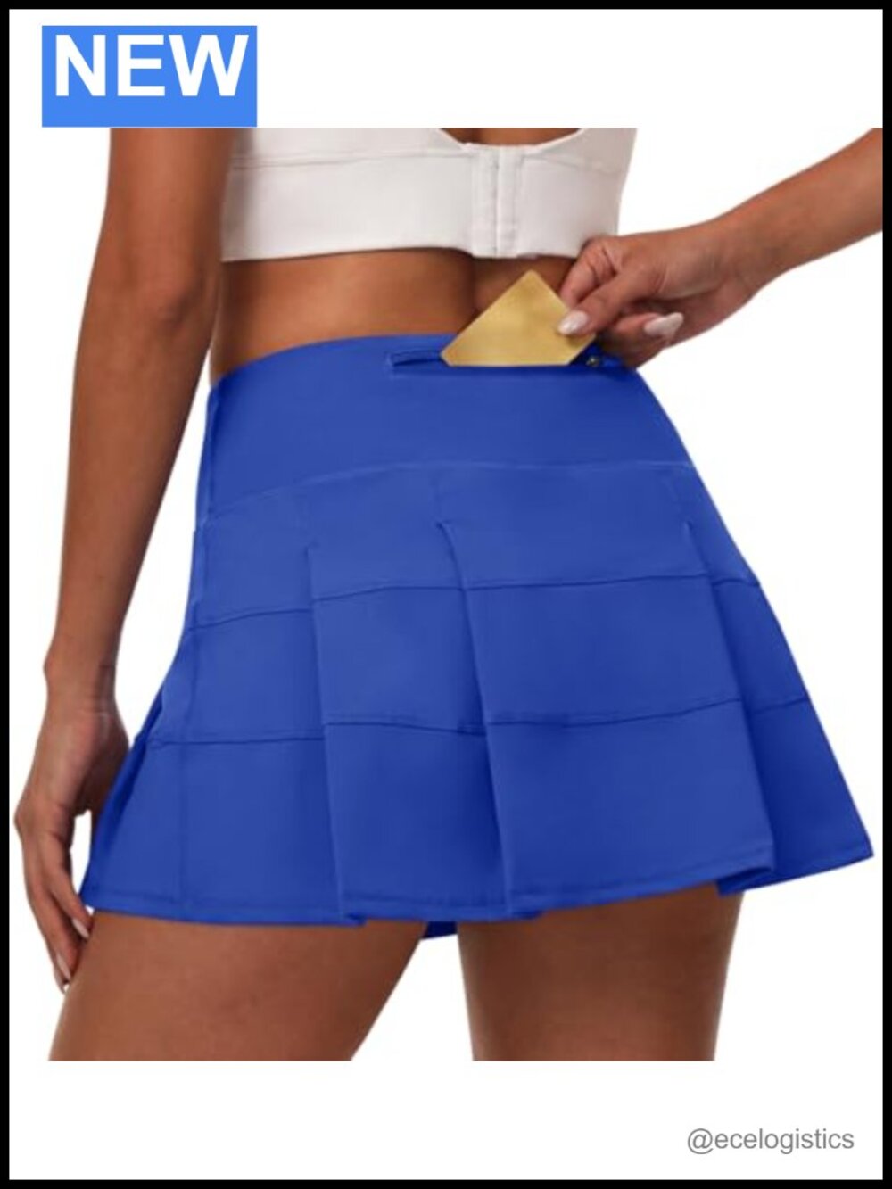 Pleated Tennis Skort High Waisted with Pockets Built-in Shorts Golf Athletic